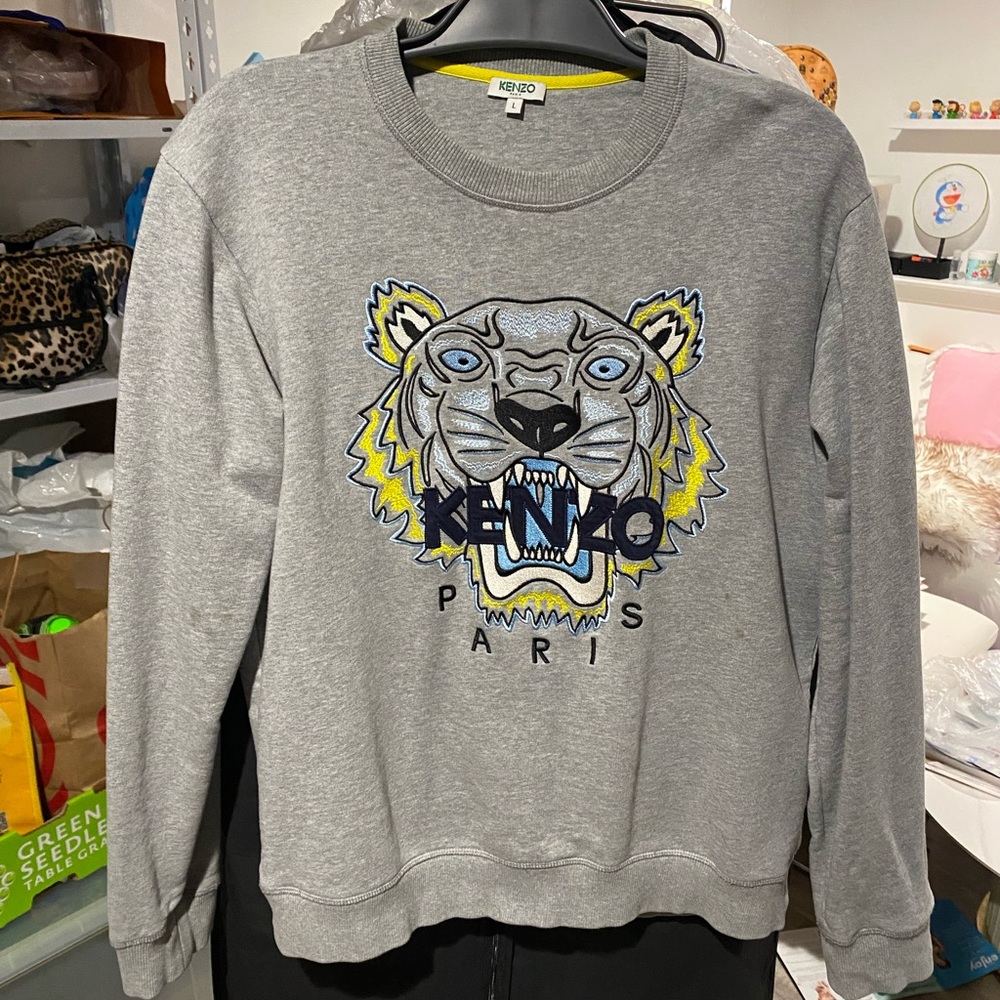 Kenzo tiger print long sleeve shirt sweater